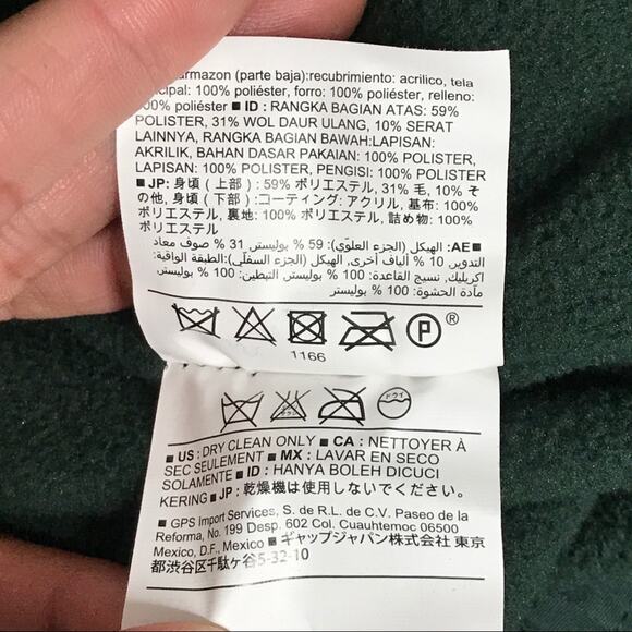 Old Navy Womens XSmall Mixed Fabric Frost Free Vest Green Quilted Pockets Winter - Picture 8 of 8